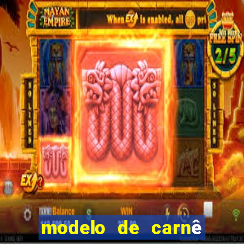 modelo de carnê de pagamento word